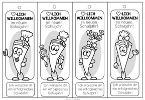 Vorschau - Anderer Materialtyp - Willkommensgruß / Willkommensgeschenk - verschiedene Grüße für den 1. Schultag nach den Ferien (Schultüten Design) - Seite 3