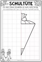 Vorschau - Arbeitsblätter - SCHULTÜTEN - SYMMETRIE (passend für den Schulstart) - 5 Arbeitsblätter (differenziert) - Seite 2