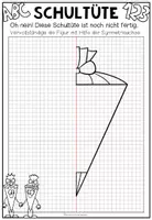 Vorschau - Arbeitsblätter - SCHULTÜTEN - SYMMETRIE (passend für den Schulstart) - 5 Arbeitsblätter (differenziert) - Seite 3