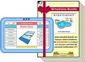 Vorschau - Arbeitsblätter - 10.0099 - Im Schwimmbad - PRINT&DIGITAL - gratis - Deckblatt