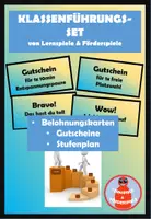 Vorschau - Poster - Klassenführungs-Set mit Belohnungskarten, Gutscheinen, editierbaren Klassenregeln und Belohnungsplänen - Deckblatt
