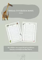 Vorschau - Arbeitsblätter - Inhaltsverzeichnis Dino - Deckblatt
