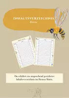 Vorschau - Arbeitsblätter - Inhaltsverzeichnis - Biene - Deckblatt