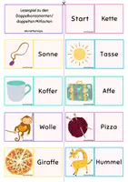 Vorschau - Spiele - Lesespiel zu den Doppelkonsonanten/ doppelten Mitlauten - zweifach differenziert - Seite 1