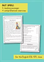 Vista previa - Hojas de trabajo - Simple Past: 5 readings + comprehension exercises (inglés) - página 2