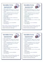 Vorschau - Arbeitsblätter - Materialliste im Fach Bildende Kunst - Deckblatt