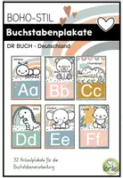 Vorschau - Poster - Buchstabenplakate - ABC Plakate - ABC-Poster - BOHO Stil - DR Buch - Deckblatt