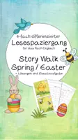 Vorschau - Arbeitsblätter - Story Walk Spring and Easter - Lesespaziergang Englisch Ostern / Frühling - Deckblatt