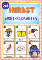 Vorschau - Fördermaterial/Inklusion - HERBST: Wort-Bildkarten (DaZ/DaF) - Deckblatt