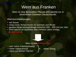 Vorschau - Präsentationen/Tafelbilder - Wein aus Franken - Geographie - Digitales Tafelbild - Seite 1