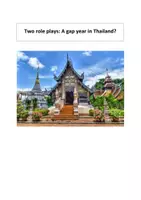 Vorschau - Aufgabenkarten - A gap year in Thailand? Two role plays for a discussion - Deckblatt