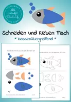 Vorschau - Arbeitsblätter - Schneiden und Kleben: Fisch - Deckblatt