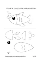Vorschau - Arbeitsblätter - Schneiden und Kleben: Fisch - Seite 2