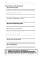 Vorschau - Arbeitsblätter - AB mit Fragen zum Thema "Valencia" + Lösungsblatt + Mindmap + Infografiken - Deckblatt