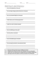 Vorschau - Arbeitsblätter - AB mit Fragen zum Thema "Venezuela" + Lösungsblatt + Infografik - Deckblatt