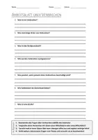 Vorschau - Arbeitsblätter - AB mit Fragen zum Thema "Verbrechen" + Lösungsblatt + Infografik - Deckblatt