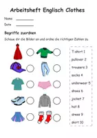 Vorschau - Stundenentwürfe - Arbeitsheft Kleidung Englisch - Arbeitsblätter inkl. Mini-Buch - Deckblatt