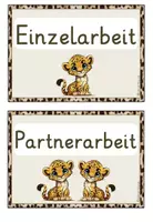 Vorschau - Präsentationen/Tafelbilder - Sozialformen | Leopardenklasse | Transparenzkarten | Klassenraum - Seite 3