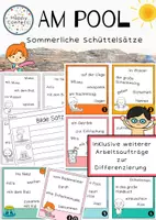 Vorschau - Arbeitsblätter - Schüttelsätze - Am Pool - Deckblatt