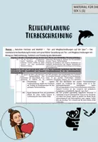 Vorschau - Unterrichtsreihen - Reihenplanung Tierbeschreibung für die Klasse 5 - Deckblatt