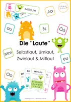 Vorschau - Spiele - Die Laute - Umlaute, Zwielaute, Selbstlaute, Mitlaute - Deckblatt