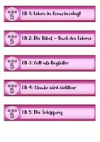 Vorschau - Mal- und Bastelvorlagen - Etiketten Maxibriefkartons ev. Religion Realschule - Seite 1