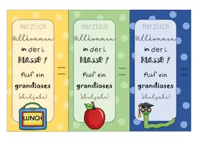 Vorschau - Mal- und Bastelvorlagen - Willkommensgruß / Willkommensgeschenk zum Schulstart - Seite 2