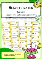 Vorschau - Spiele - Sommerliches Begriffe raten - ein Spiel für die ganze Klasse - Deckblatt