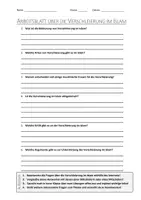 Vorschau - Arbeitsblätter - Lernposter + AB mit Fragen zum Thema "Verschleierung im Islam" + Lösungsblatt + Mindmap + Infografik - Seite 1