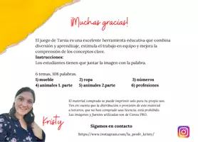 Vista previa - Juegos / Gamificación - El juego de tarsia para practicar el vocabulario (1. parte) - página 1