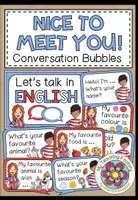 Vista previa - Decoración del aula - NICE TO MEET YOU - Conversation Bubbles (+ editable templates) - Portada