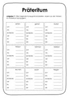 Vorschau - Arbeitsblätter - Präteritum. Übungen/Wiederholung. Vertretungsstunden - Seite 1
