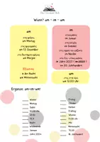 Προεπισκόπηση - Φύλλα εργασίας - Temporale Präpositionen (Deutsch) - Χρονικές προθέσεις (γερμανικά) - Σελίδα 1
