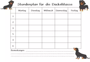 Vorschau - Poster - editierbarer Stundenplan Dackelklasse #Hundeklasse #Klassentier - Seite 3