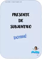 Vista previa - Para docentes: organización, planificación y formación - Dominó presente de subjuntivo - Portada
