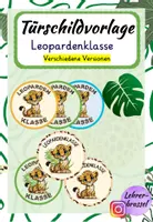 Vorschau - Mal- und Bastelvorlagen - Leopardenklasse | Materialpaket | Dschungeldeko - Seite 2