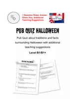 Vista previa - Juegos / Gamificación - Pub Quiz Traditions Halloween - English - Inglés - B1/B1+ - Portada