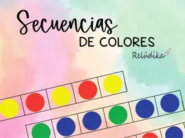 Vista previa - Juegos / Gamificación - Secuencias de colores - Clasificación - Orden - Matemática - página 1