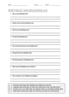 Vorschau - Arbeitsblätter - AB mit Fragen zum Thema "Waldohreule" + Lösungsblatt + Mindmap + Infografik - Deckblatt
