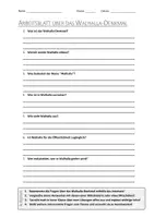 Vorschau - Arbeitsblätter - AB mit Fragen zum Thema "Walhalla" + Lösungsblatt - Deckblatt