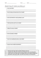 Vorschau - Arbeitsblätter - AB mit Fragen zum Thema "Wallis" + Lösungsblatt + Infografik - Deckblatt