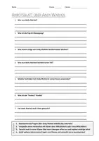 Vorschau - Arbeitsblätter - AB mit Fragen zum Thema "Andy Warhol" + Lösungsblatt + Infografik - Deckblatt