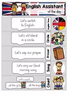 Vorschau - Merkblätter - Einstiegsritual für den Englischunterricht: English Assistant / Assistant Teacher - Seite 1
