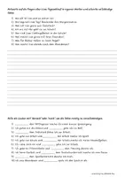 Vista previa - Hojas de trabajo - Mein Tagesablauf, Leseverstehen - página 1