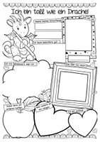 Vorschau - Arbeitsblätter - Drachenklasse Klassentier Drache meine Stärken kreatives Schreiben - Seite 2
