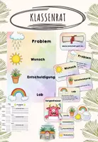 Vorschau - Arbeitsblätter - Klassenrat - gemeinsam Wachsen- Tafelmaterial, Protokolle - Deckblatt