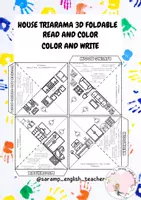 Vista previa - Manualidades / Dibujos para colorear - HOUSE TRIARAMA 3D FOLDABLE - página 1