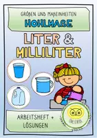 Vorschau - Arbeitsblätter - Hohlmaße – Liter & Milliliter - Arbeitsheft - Deckblatt