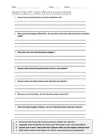 Vorschau - Arbeitsblätter - AB mit Fragen zum Thema "Waschmaschine" + Lösungsblatt + Infografik - Deckblatt