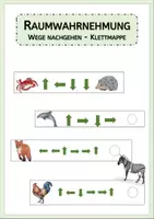 Vorschau - Fördermaterial/Inklusion - Raumwahrnehmung, Wege nachgehen - Klettmappe - Deckblatt